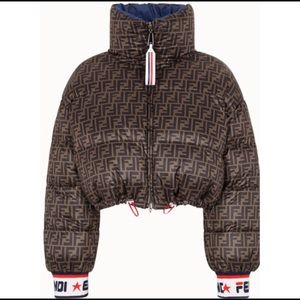Fendi x Fila cropped puffer jacket reversible